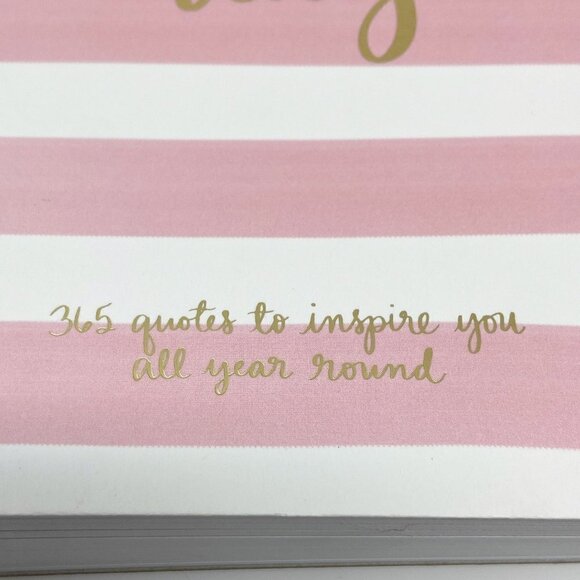 ECCOLO Dayna Lee | Thought a Day Big Pad 365 Quotes Pink White Stripes - Picture 5 of 7